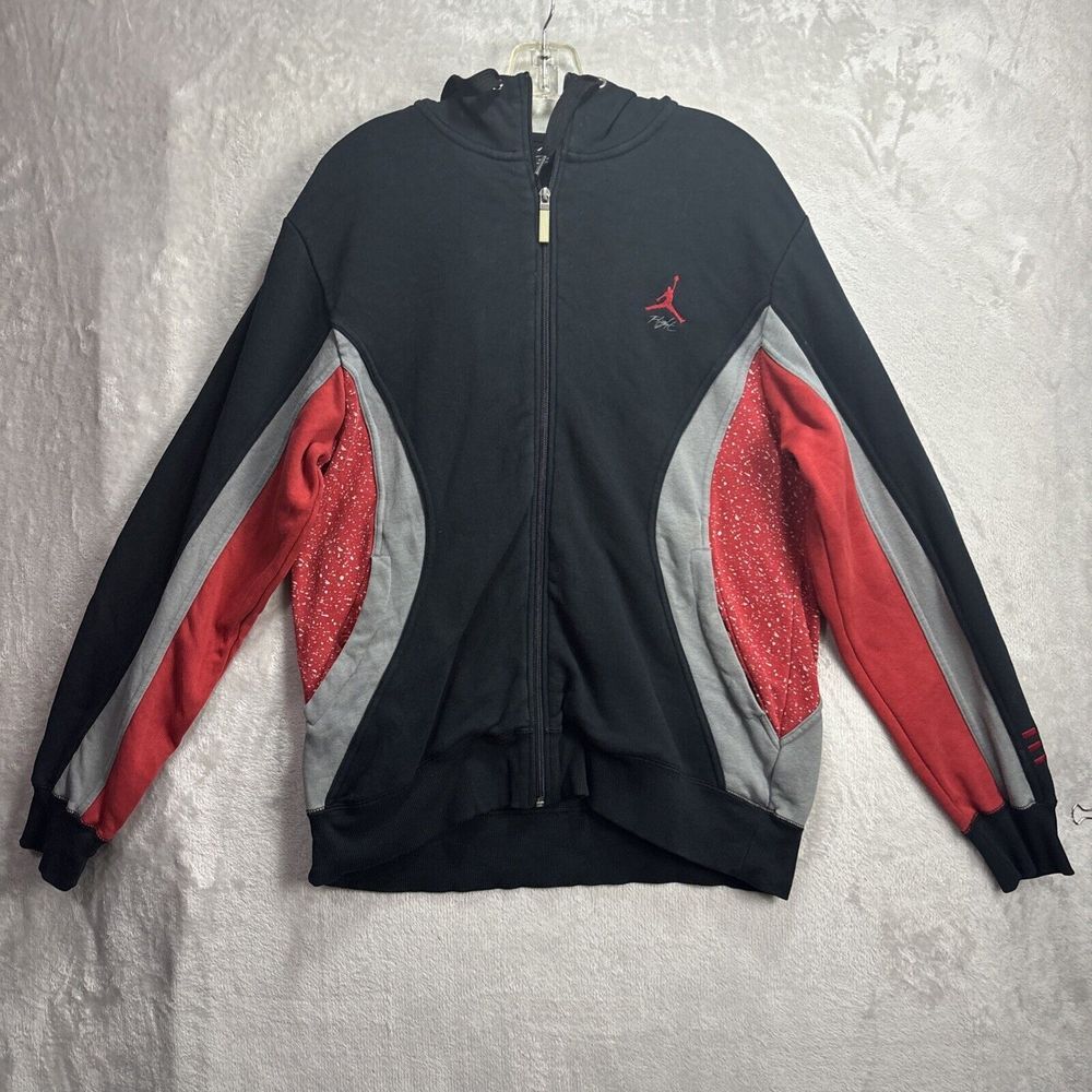 NIKE AIR JORDAN FLIGHT FULL ZIP MENS BASKETBALL HOODIE - MENS sz Large